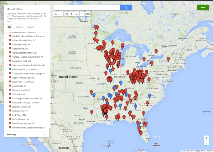 Google map created by Dr. Megan Kassabaum (http://goo.gl/wsCfNF)