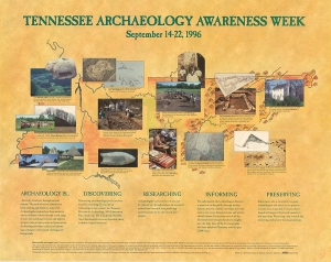The first TAAW poster (1996; Designed and printed by MTSU Publications and Graphics and Ambrose Printing Co.)